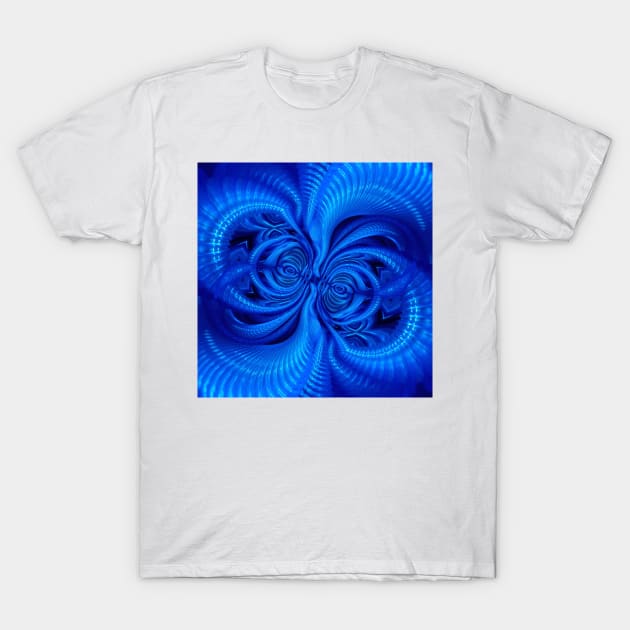 THE KİSS. FLORAL FANTASY in NEON BLUE T-Shirt by mister-john